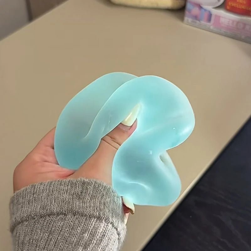Transparent Blue Maltose Squishy Fidget Toy, Slow Rebound Anti Stress Sensory Toy, Soft Squeeze Decompression Toy for Anxiety Relief, Kids &amp; Adults - Yooyotoys