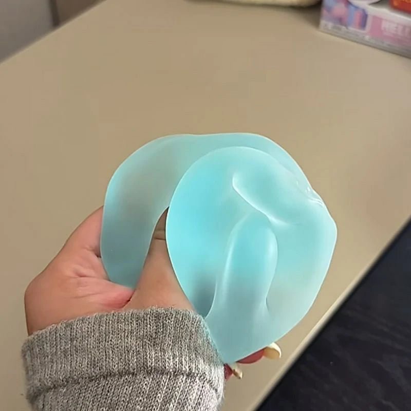 Transparent Blue Maltose Squishy Fidget Toy, Slow Rebound Anti Stress Sensory Toy, Soft Squeeze Decompression Toy for Anxiety Relief, Kids &amp; Adults - Yooyotoys